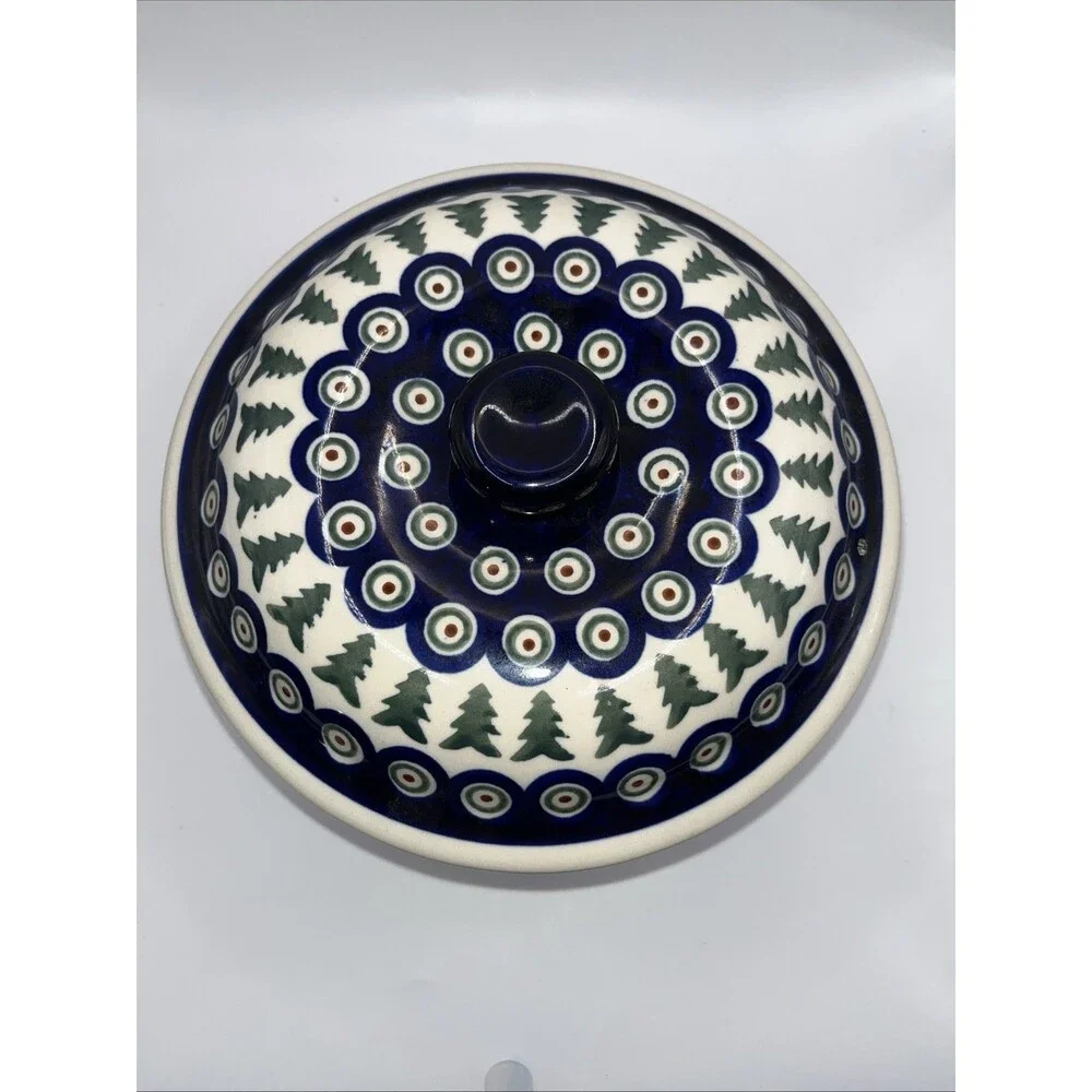 Zaklady Boleslawiec Polish Pottery Casserole Dish/Baker With Lid